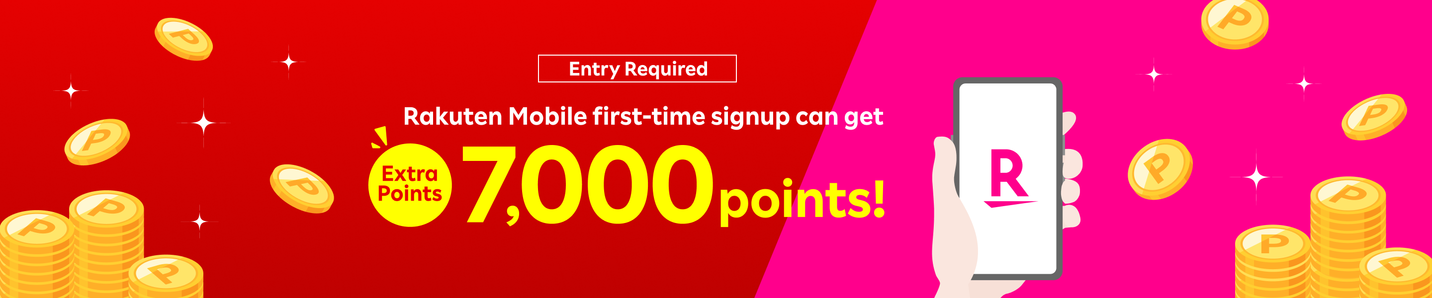 [Entry required] Rakuten Mobile first-time signup can get 7,000 points!