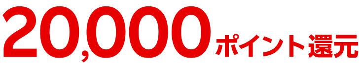 20,000ポイント還元